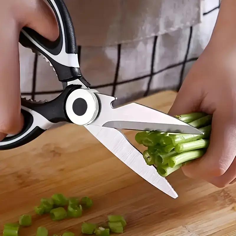 Stainless Steel Multi-Purpose Scissors, Heavy-Duty, Abrasion-Resistant, Sharp Shears for Cutting, Opening Boxes, Slicing