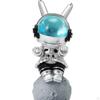 Cartoon Space Phone Holder Decor Night Light Bunny Statue Decorative Art Bracket Stand for