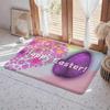Easter Bunny Cute Eggs Floor Mat Eco  Flannel Doormat Non Slip Odorless Indoor Floor Rug Soft Short Plush Home Mat