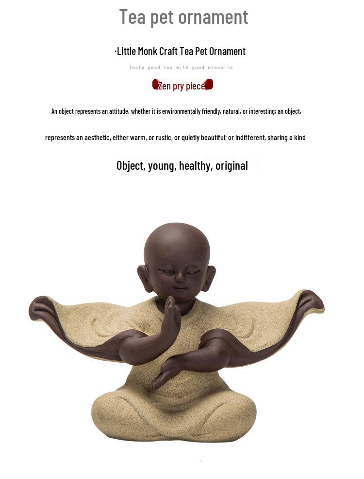 Zisha Little Monk Tea Pet Ornament - Zen Tea Table Decoration & Accessories