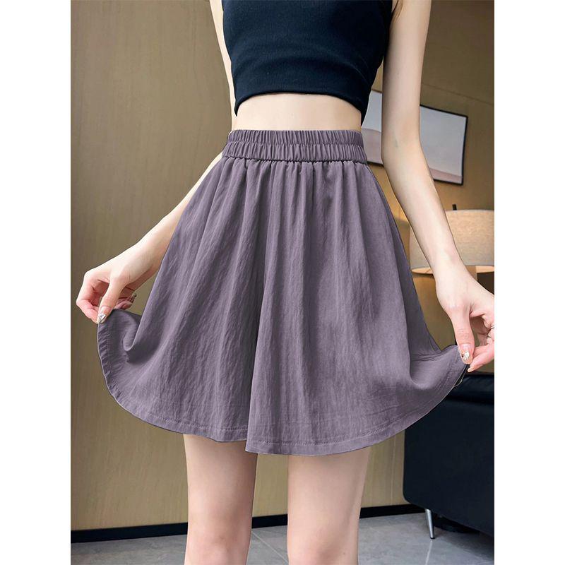 

High-Waisted Wide-Leg Air Conditioning Shorts Skirt - 2026 Summer Collection: Petite, Slimming, Casual Two-Piece Set. 4XL (180-200 lbs recommended)