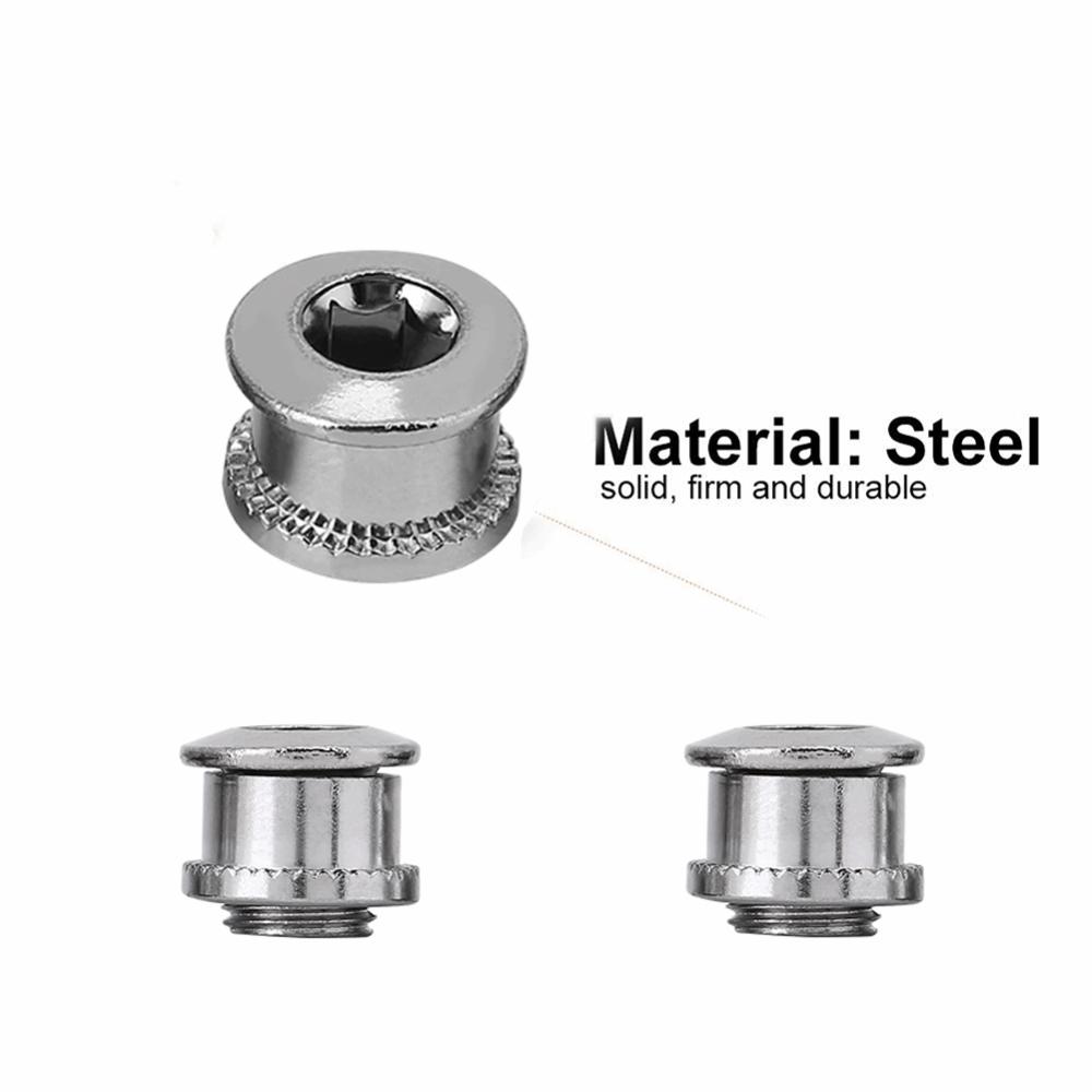 8 Sets Bolts & Nuts Bike Chainring Bolts Sliver Bicycle Chainring Screws Bike Accessories