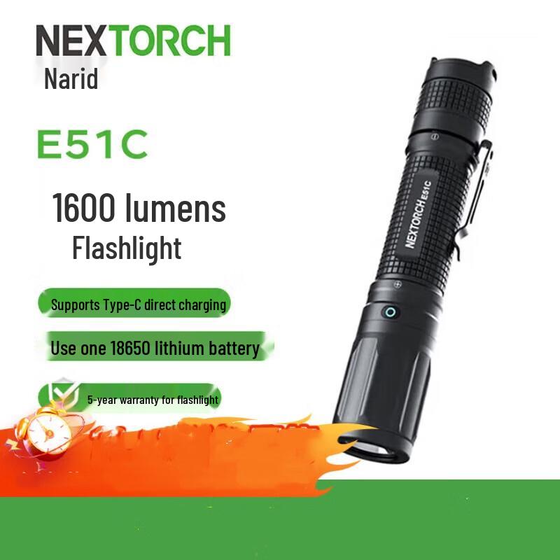 NEXTORCH E-Series High-Lumen Rechargeable EDC Flashlight