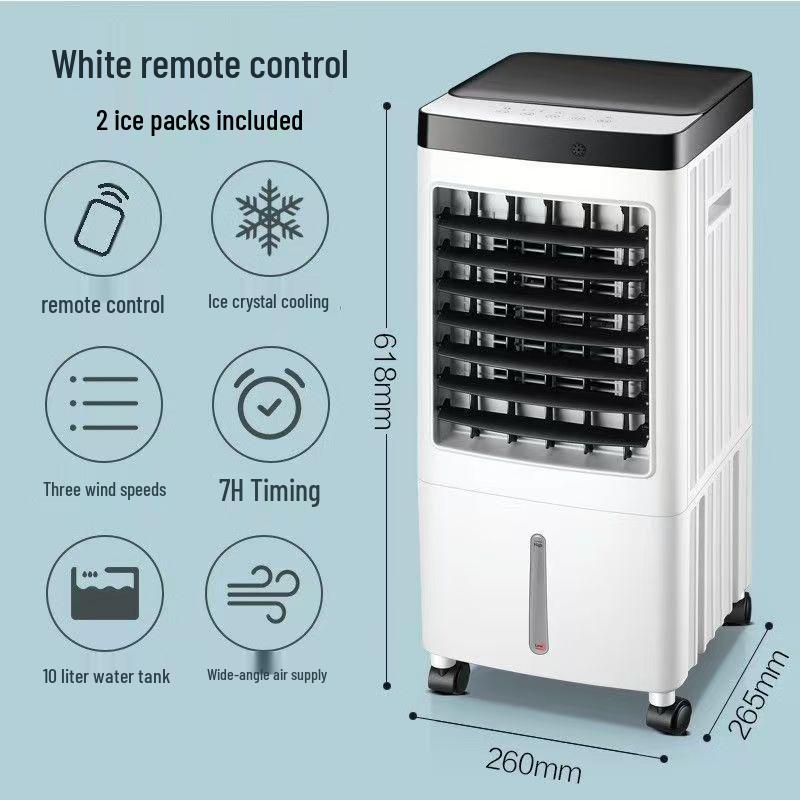 Remote Control Portable Air Cooler Fan with Water Tank for Dormitories