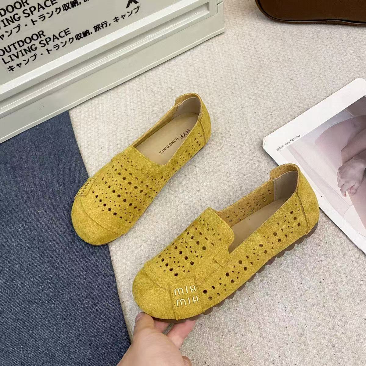 

Fashion Women s Shoes Casual Leather Shoes Sandals Brown Shoes Bean Shoes Mother s Shoes Nurse s Shoes Student Shoes 35