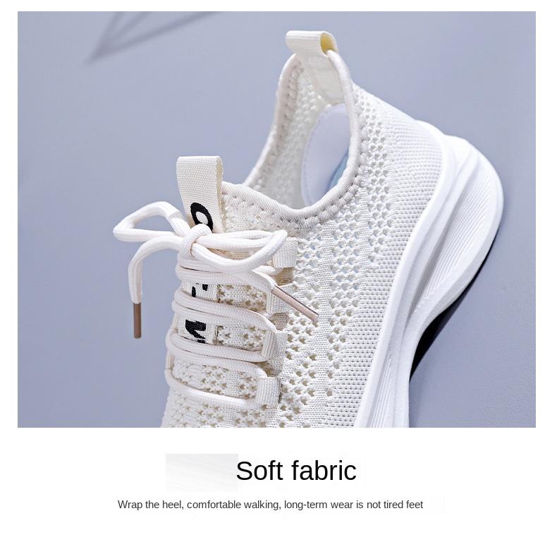 Women's Casual Walking Shoes Breathable Mesh Upper Round Head Toe Shock Absorption and Non-slip Summer