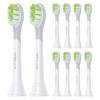 Oralica Compatible Brushes for Philips Sonicare Electric DiamondClean White Regular Replacement Brushes [Japanese Brand] 10-Pack Toothbrushes, Plus,