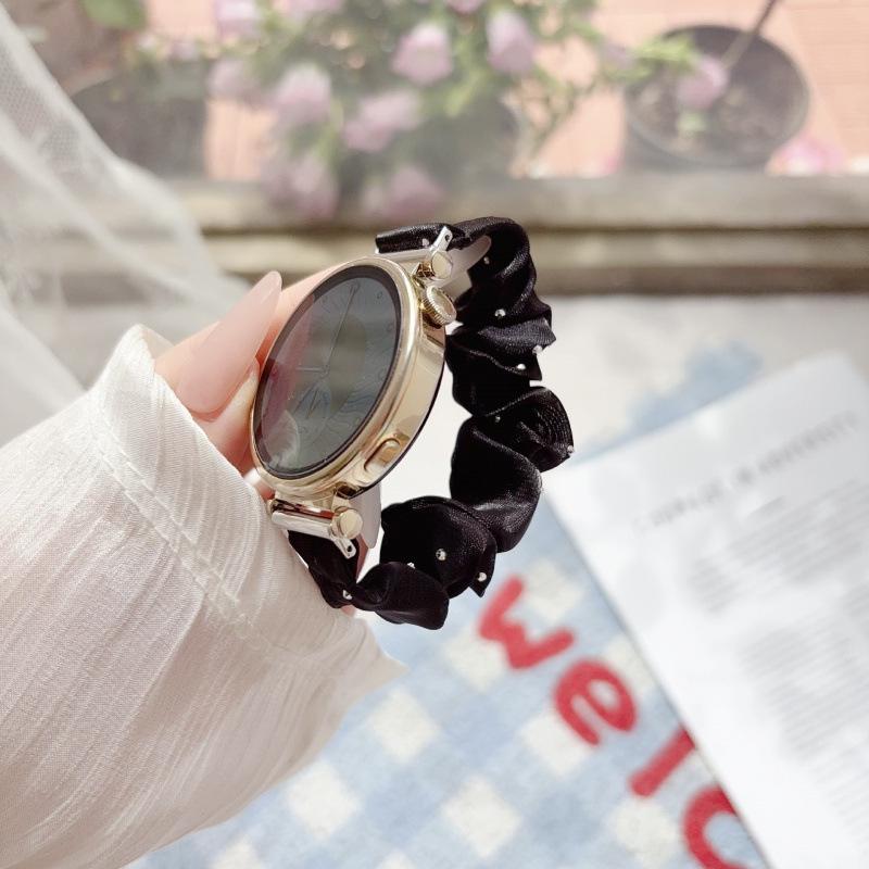 Fits Huawei GT6/5/4, Xiaomi 9 Pro, Apple iWatch S11: Ice Silk Diamond Hair Tie Strap