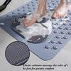 Square Bathroom Non Slip Floor Pad Large Hole Hollow Massage Mat Suction Cup Shower Anti Fall Carpet Portable Drainage Hole