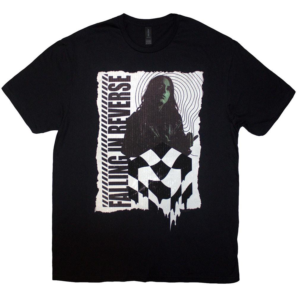 Falling In Reverse 21 Chequered T-Shirt Black New XXXL