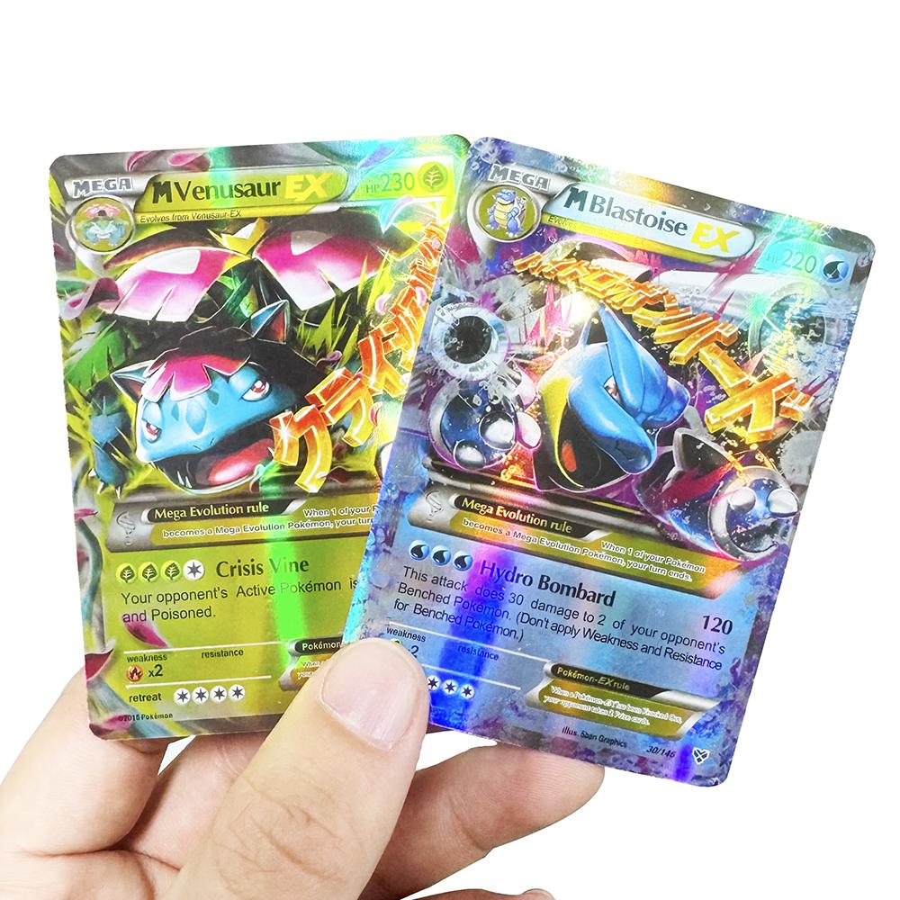 60-100Pcs New English French Spanish Pokemon Cards GX MEGA EX TAG TEAM Vstar Game Battle Card Hot Sale Collection Card Kids Children Gift Present