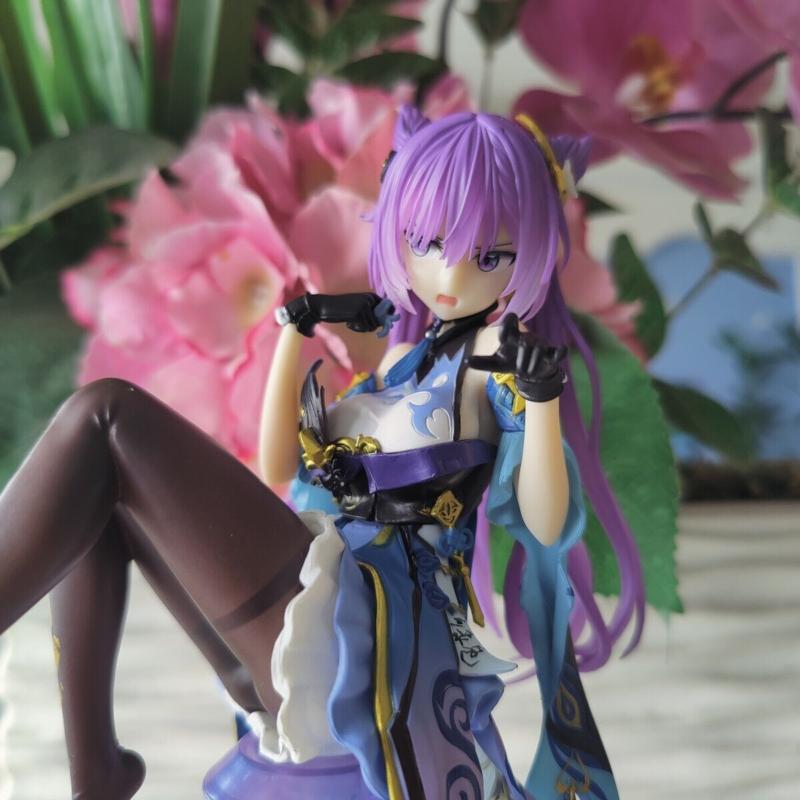 Anime Girl Keqing 21cm PVC Model Collection Decoration Figure Doll Toy No Box