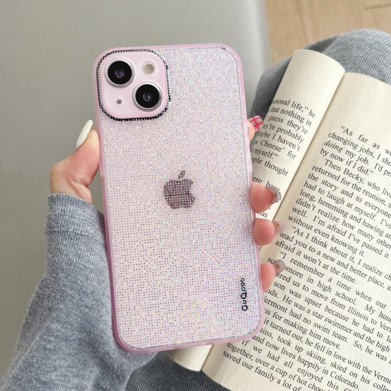 

Q.COO For iPhone 14 Case Soft TPU Bling Refracting Design Phone Cover White