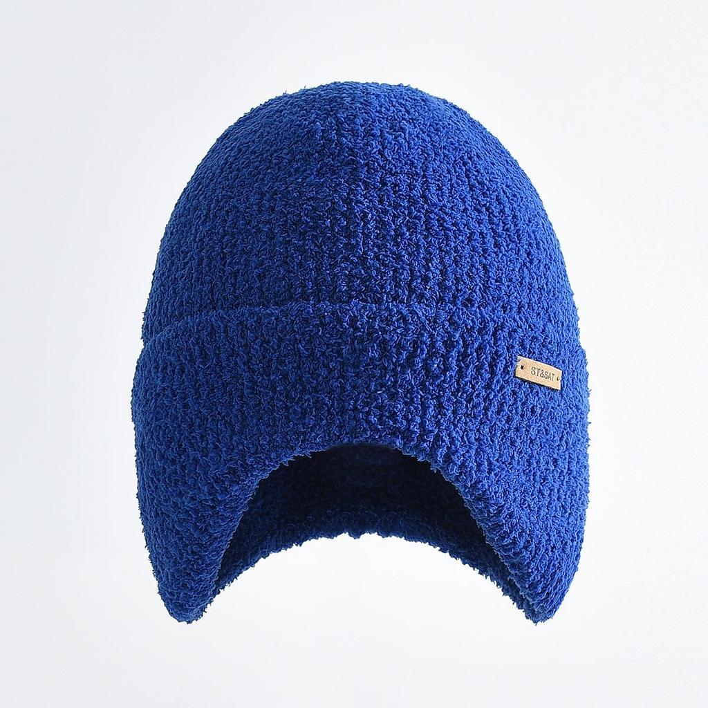 Children's Windproof Wool Hat - Autumn/Winter Knit, Warm Solid Color for Boys & Girls