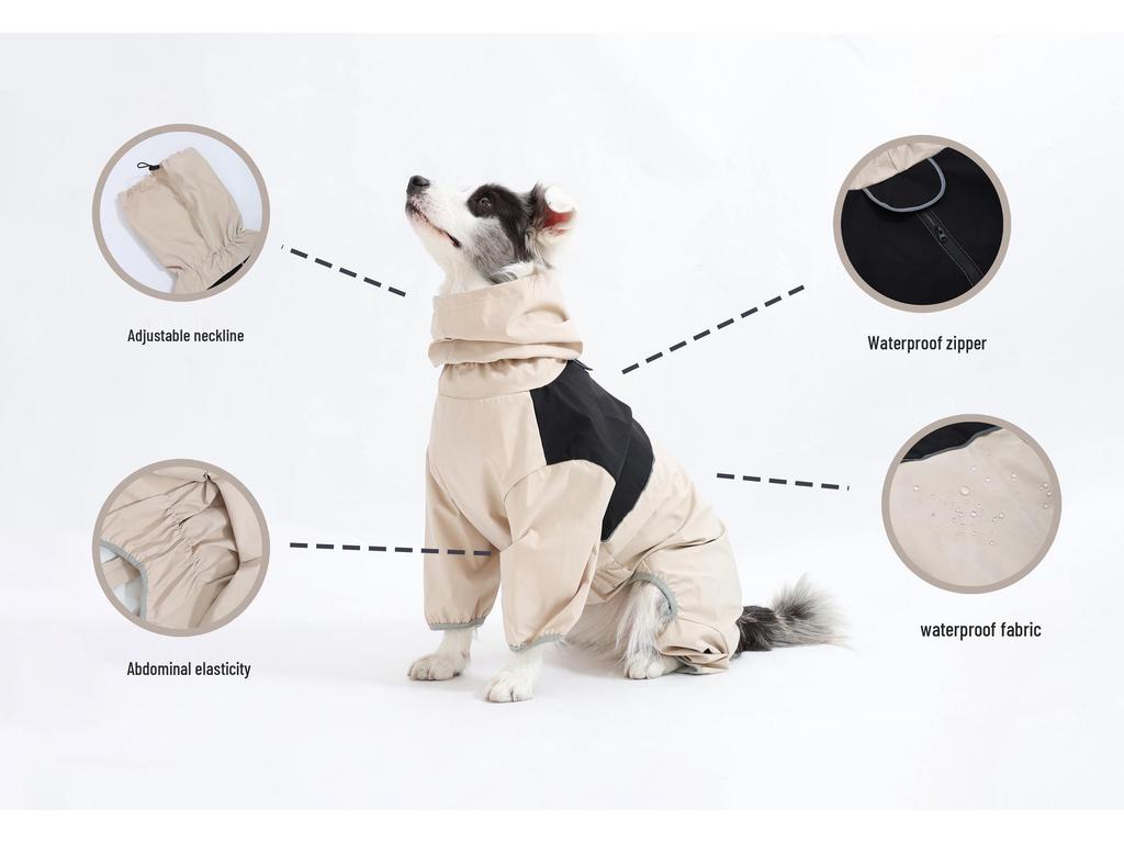 Waterproof Windproof Mountaineering Suit for Medium & Large Dogs - Border Collie, Labrador, Shiba Inu