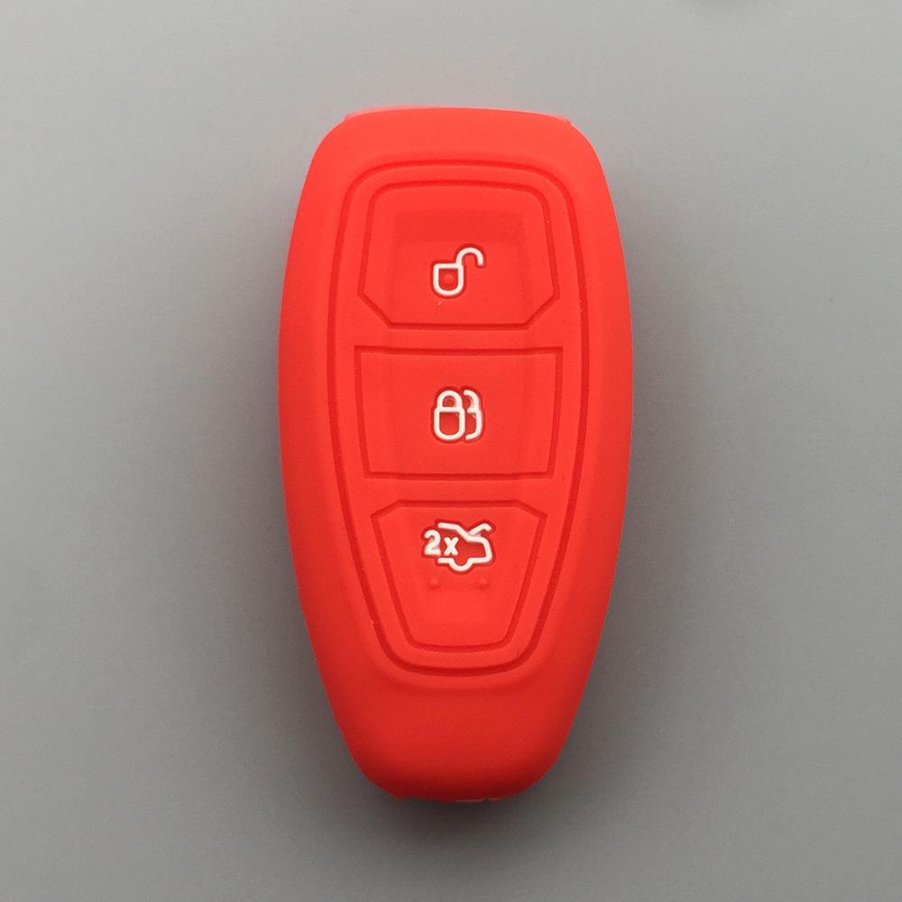Silicone Car Remote Smart Key Case Cover For Ford Fiesta Focus 3 4 Mondeo Ecosport Kuga Focus ST Key Protector Fob Accessories