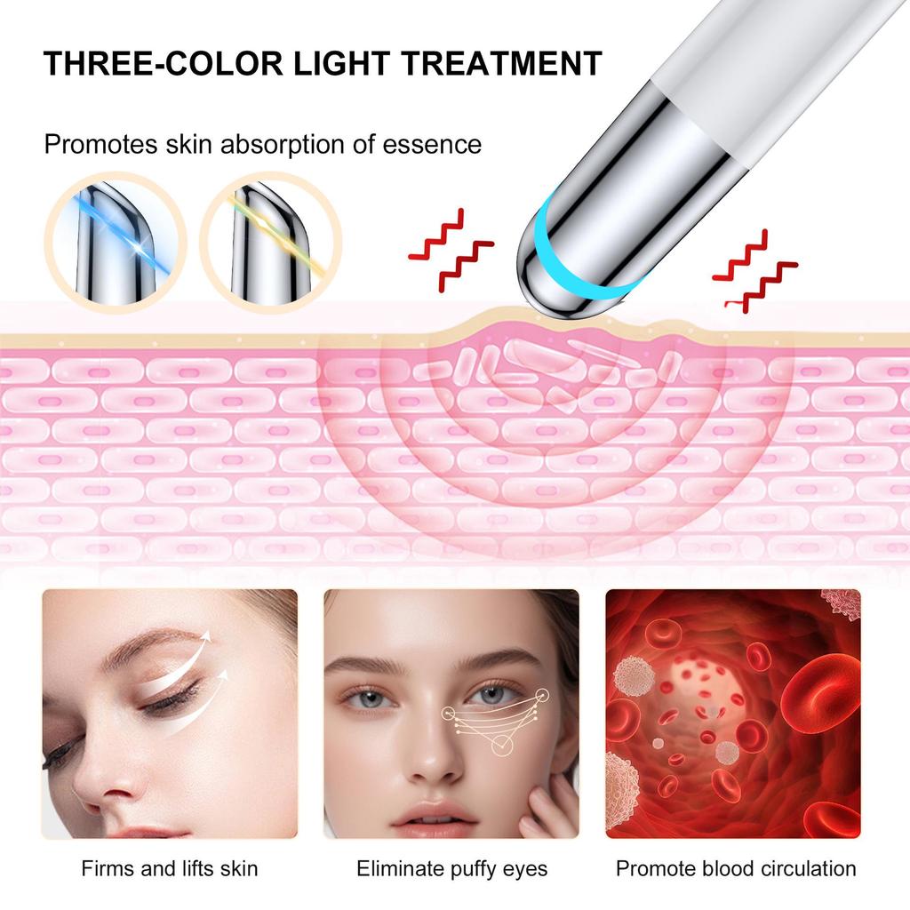 New Tira Eye Beauty Device: Vibration Massage & Light Therapy for Dark Circles and Wrinkles