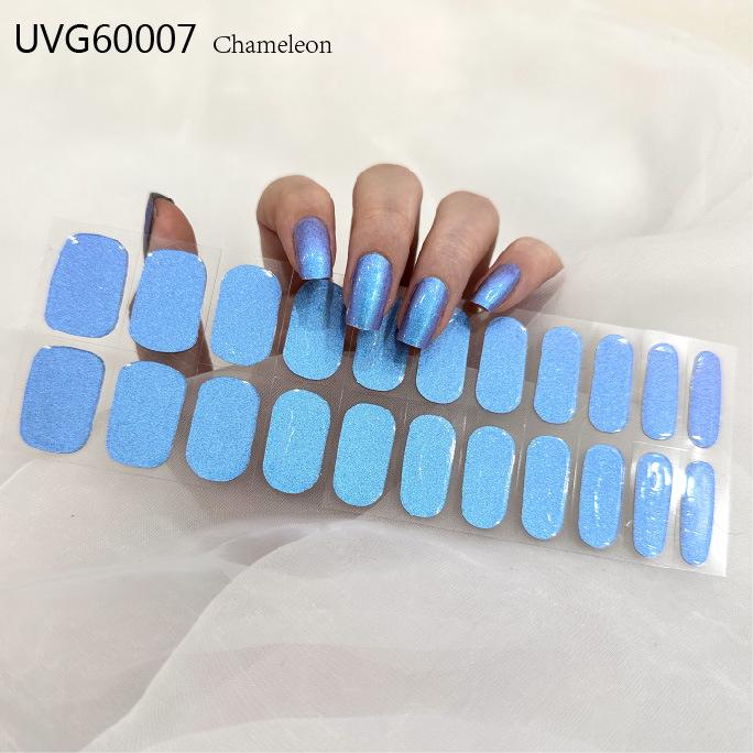 Transparent Nude UV Gel Nail Art Stickers: Semi-Cured, Semi-Baked Manicure Sheets