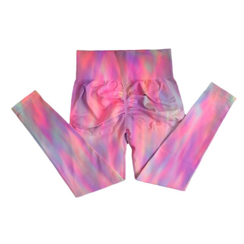 New Aurora Double Hip Lift Tie-dye Yoga Pants Running Fitness Pants Training Leggings Yoga Clothes Sweatpants