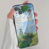 C-Claude M-Monet Art Style Phone Case Cool Black Silicone Soft For IPhone 16 15 14 13 12 11 X XR Plus Pro Max Plus