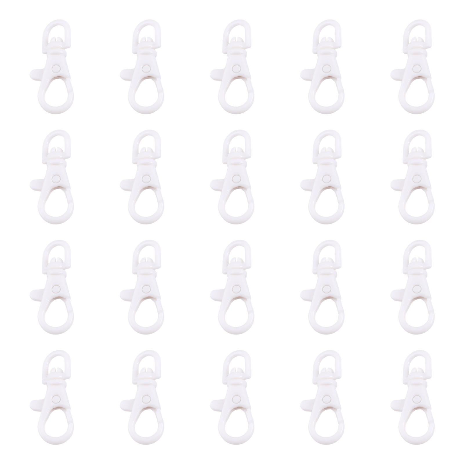 

Set of 20 Assorted Color Plastic Jewelry Clasps Secure Fasteners Jewelry Making Finding for Necklace Bracelet Design белый