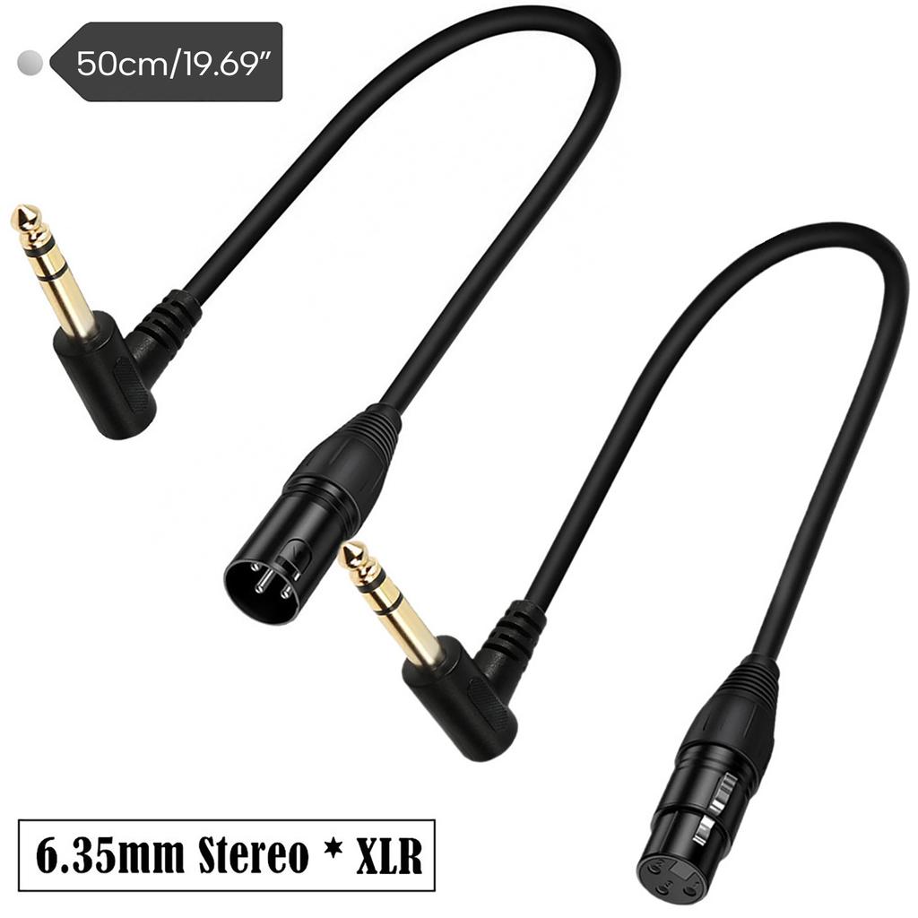XLR 3 Pin To 6.35mm 1/4" TS/TRS Male Audio Cable, Stereo 6.35mm To XLR Plug Stereo Mic Audio Connector for Microphone