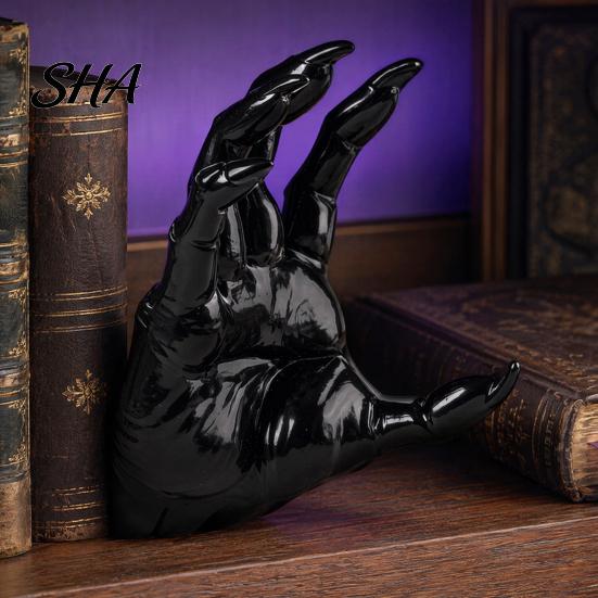 Black Matte Halloween Claws Decoration, Wall Mounted Creepy Hands, Spooky Claw Ornament, Gothic Photo Props Prop for Haunted House Party, Dark