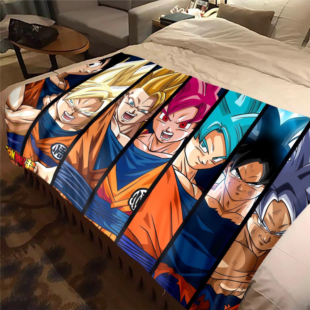 

1PC DRAGON BALL Print Flannel Blanket, High quality All Seasons, Home Decor, Warmth and Comfort, Perfect for Christmas Gifts 80cm x 120cm