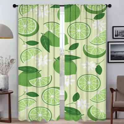 Moderne Wohnzimmergardinen für Kamera Fruit Tüll für Schlafzimmer Schattierungen Trennwand Fenstergardine Verdunkelungsgardinen 2 Stück Kind