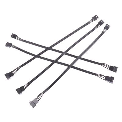 5 Adet 4Pin Pwm Cpu Fan Kablo Bağlantı Adaptörü Bilgisayar Fanı Uzatma Güç Kablosu Yedek Aksesuarları 24Awg