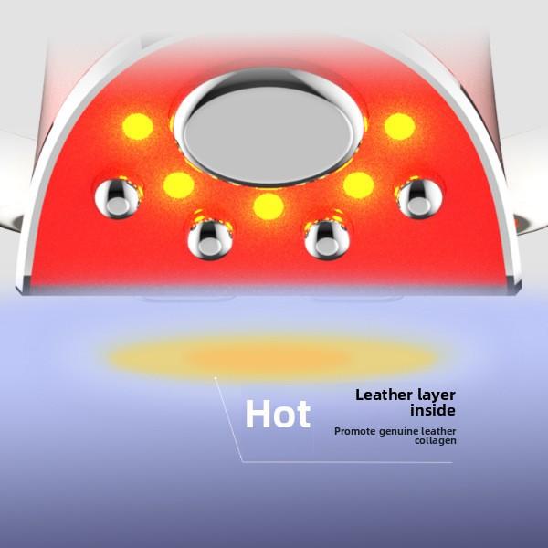 Sonic Beauty Instrument Household Face Massager Red and Blue Color Light Hot Compress Facial Deep Cleansing Skin Introducer