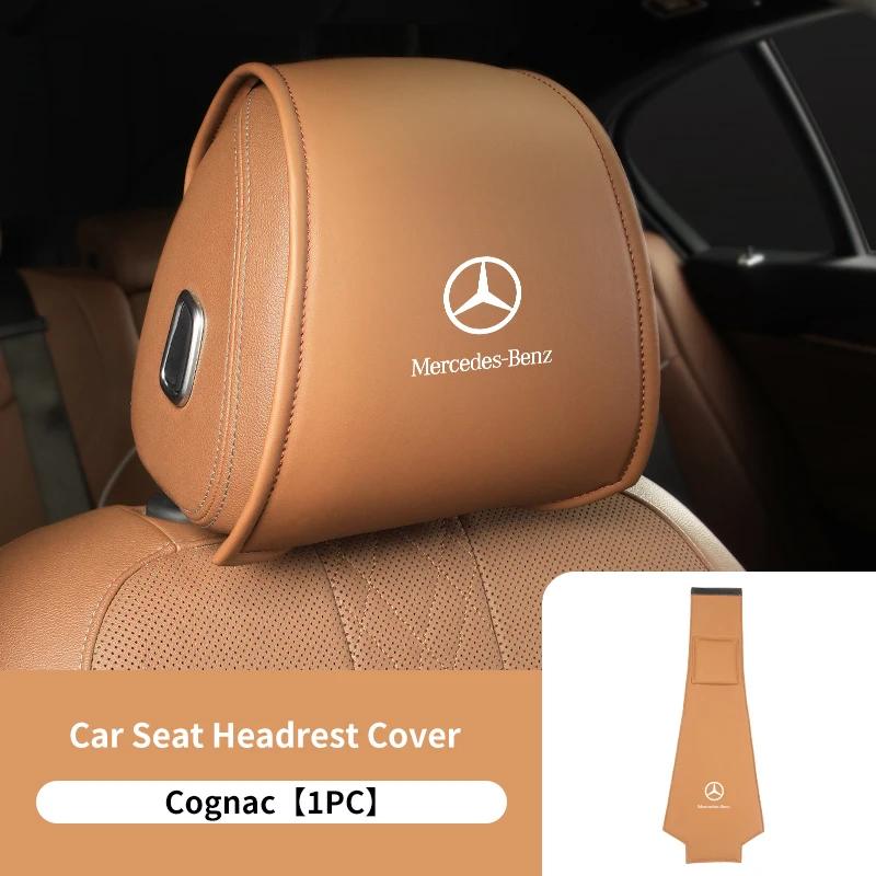 Car Seat Headrest Neck Support Protector Pillowcase Cover For Benz W211 W124 W176 W177 C180 C200 C260 C300 GLC CLE CLA