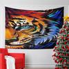 Colorful Tiger Eye Illustration Pattern Wall Hanging Tapestry Decorative Tapestry Home Decor for Bedroom and Living Room