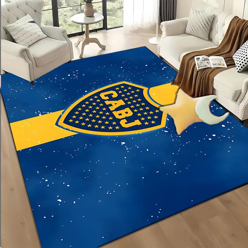 1PC Boca Juniors Crest Design Rug Game Carpet, Floor Mat for Bedroom Living Room Entryway Rug, Home Decor Idea Gift for Christmas birthday