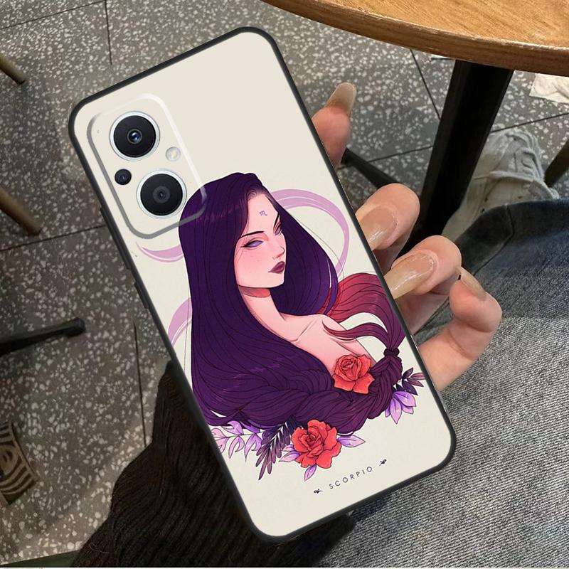 Horoscope Girl Scorpio Taurus Virgo For OPPO Reno 14F 13F 12F 11F 10 11 12 13 14 Pro 7 8 Lite 8T OPPO Find X5 X6 X8 X9 Pro Case