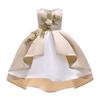 Little Girl Red Sleeveless Pleated Embroidered Princess Dress
