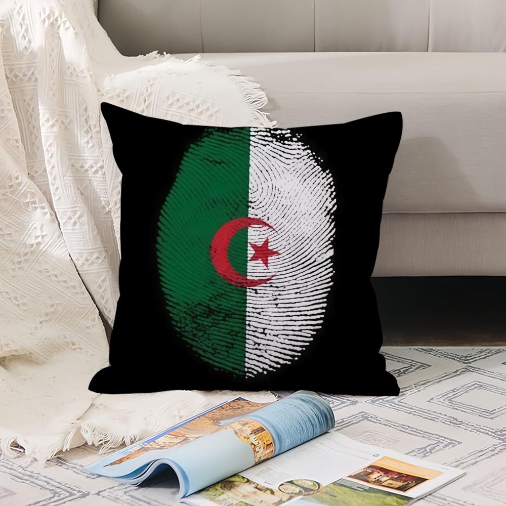 Наволочка с флагом Алжира Офисные подушки Подходят для дивана, автомобиля, спальни Декоративная наволочка 12x12Inch