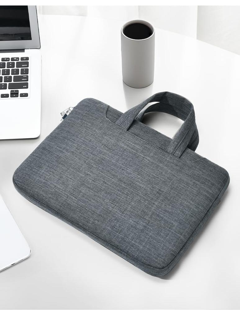 [manukori] Slim Business Bag, Fits 1415.6-inch PCs, Unisex, Lightweight, Water-Repellent, Inner Bag, 360° Protection, Simple Design, Perfect for