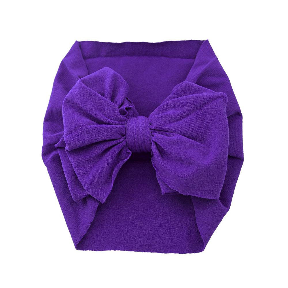Baby Hair Accessories Nylon Big Bow Children'S Headband Super Soft Wide Headband Baby Stockings Headband
