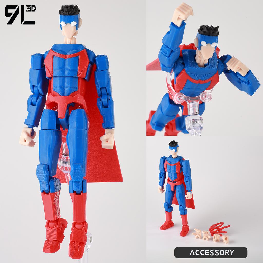 9L3D Lucky 13 Ragazzo Invincibile Conquista Omni Action Figure Modello Anime Stampato 3D Articolato Posabile Giocattolo da Collezione Regalo Fan