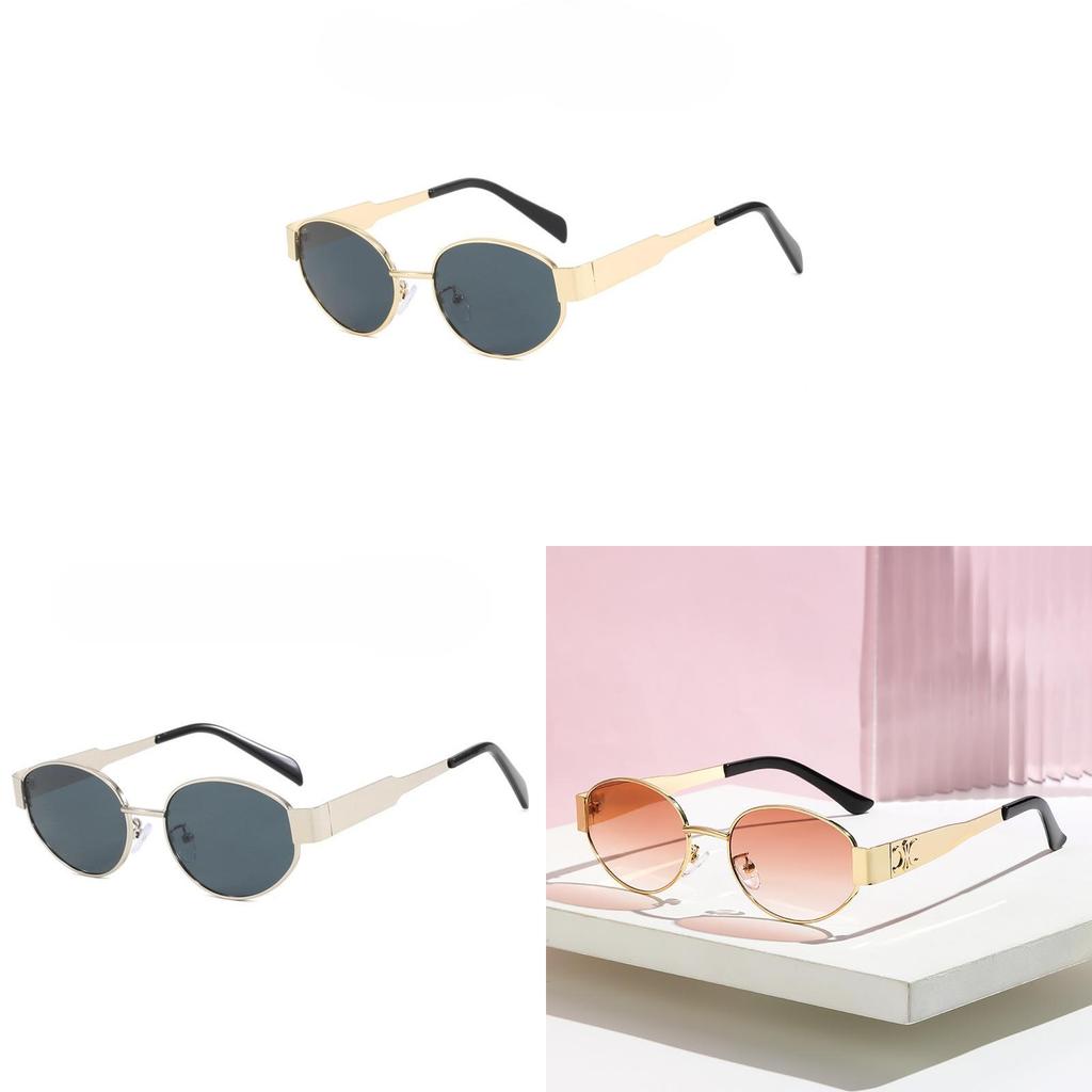 Bohemian Vintage Metal Round Sunglasses With Uv380 Protection For Travel And Parties