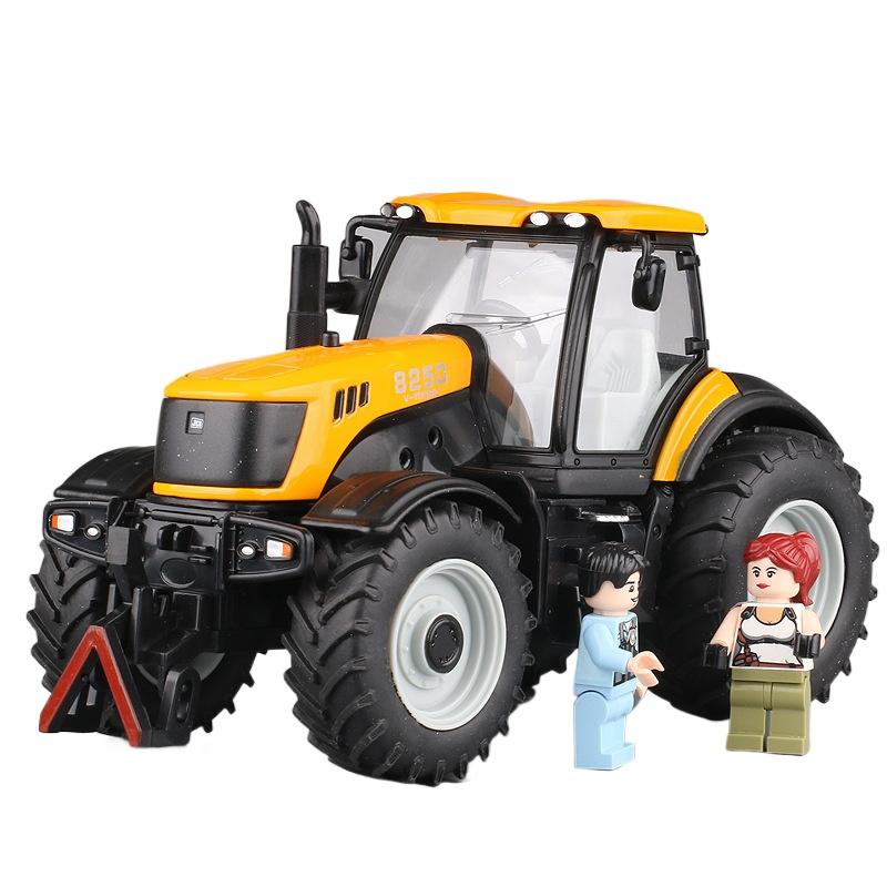 1/30 Alloy Tractor Model Diecast Metal Farming Tool Car Cultivated Land Car Agricultural Vehicles Model with Sound Kids Toy Gift