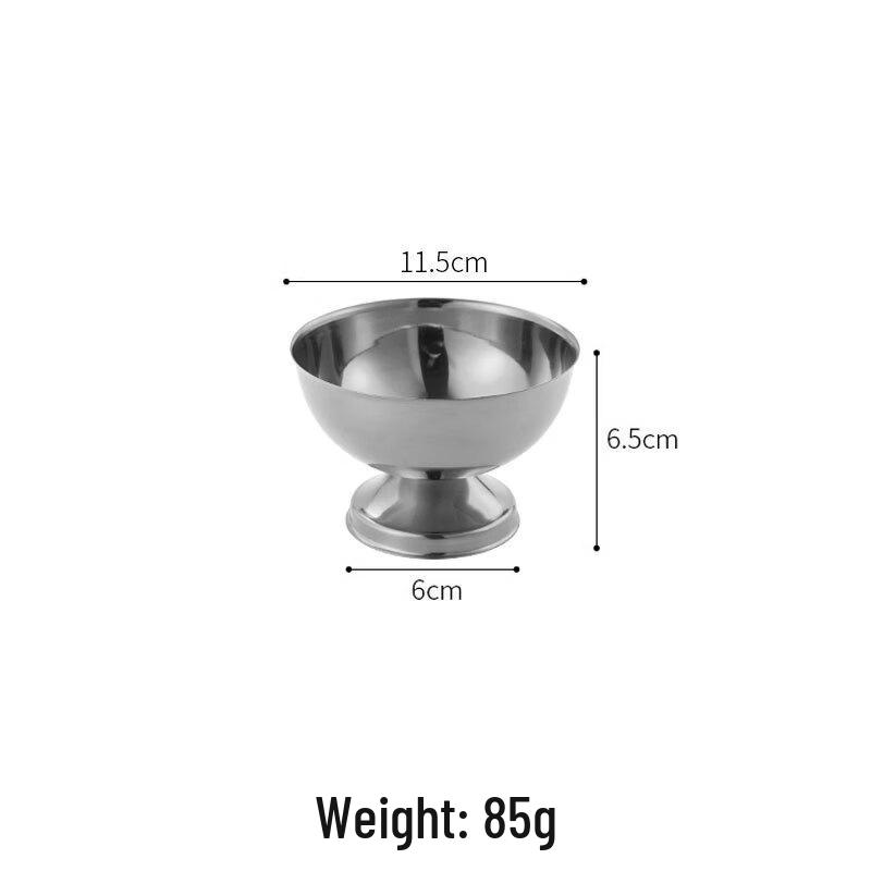

ZISIZ Stainless Steel Low-Stem Dessert Cup