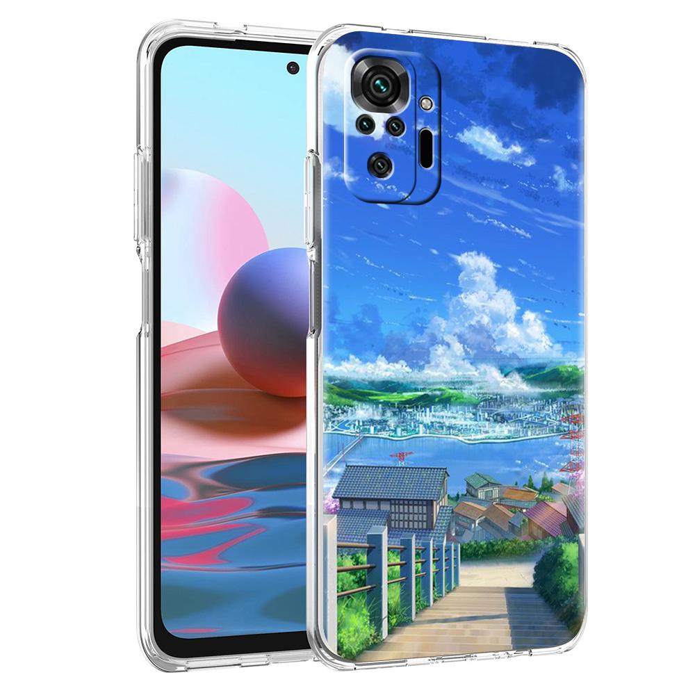Japan Anime Landscape Phone Case For Xiaomi Redmi Note 12 4G 11 10 Pro 5G 10C 10S 9S 9 9T 8T 9C 9A 8 8A 7 K50 Gaming Clear Cover