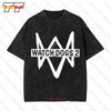Watch Dogs 2 Ps4 Xboxschwarz Vintage Oversized T-Shirt J0s5
