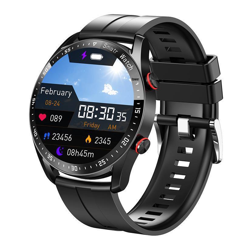HW20 Waterproof Bluetooth Smart Watch with ECG+PPG, Stainless Steel Strap, Business Edition.