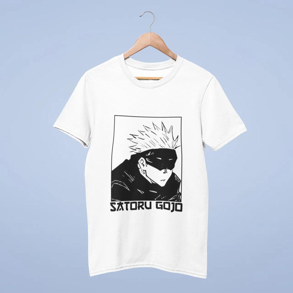 Anime Jujutsu Kaisen Satoru Gojo Graphic TShirt 100Cotton Oversized Shirt Unisex Y2k Unisex Short Sleeve ONeck 2026 High Quality