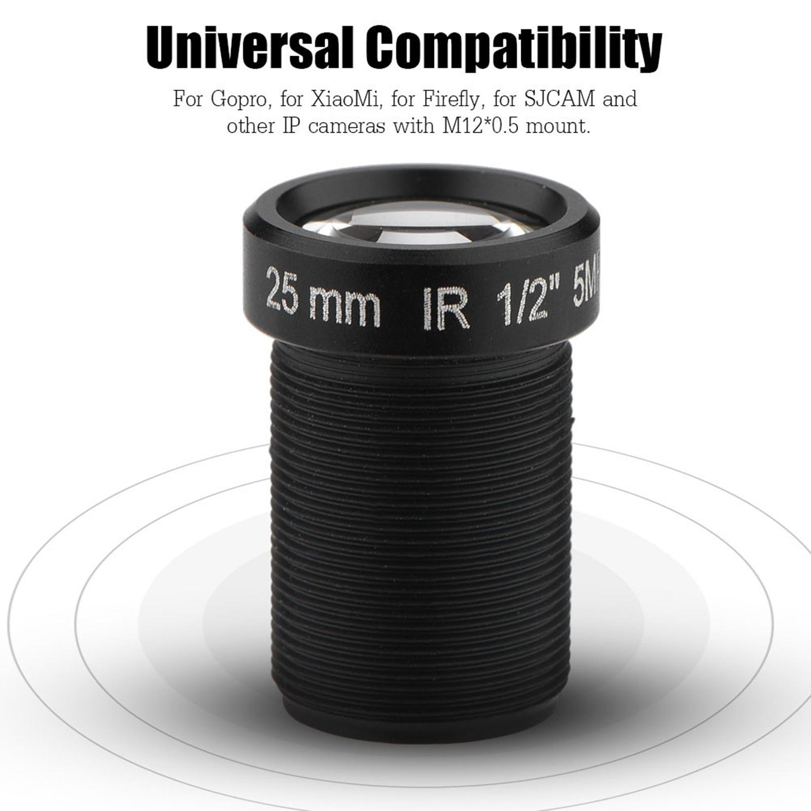 Объектив экшн-камеры 25 мм Объектив камеры видеонаблюдения Суперчеткий 5 мегапикселей 1/2   Объектив камеры безопасности для WiFi-камеры ИК-плата Объектив Bundle1
