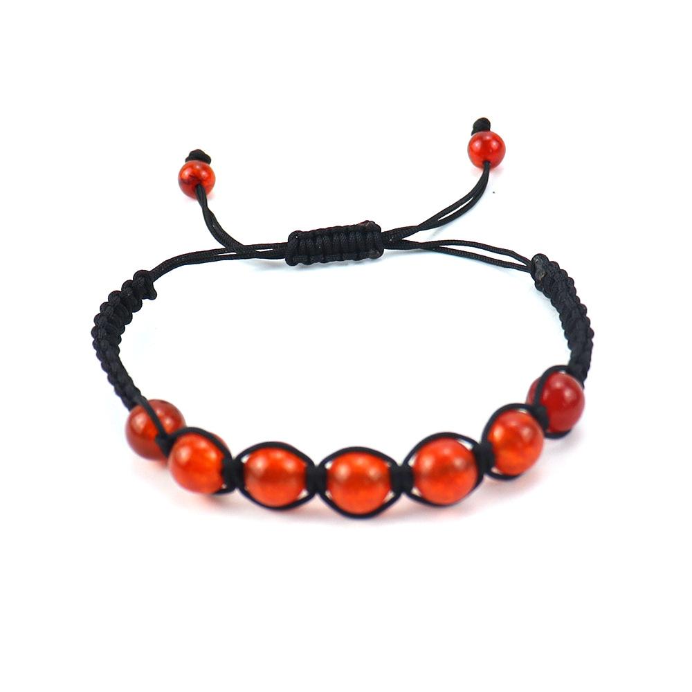 Fashion Creative Seven-Color Rainbow Men'S And Women'S Woven Bracelet Adjustable Bracelet Direct Sales B50
