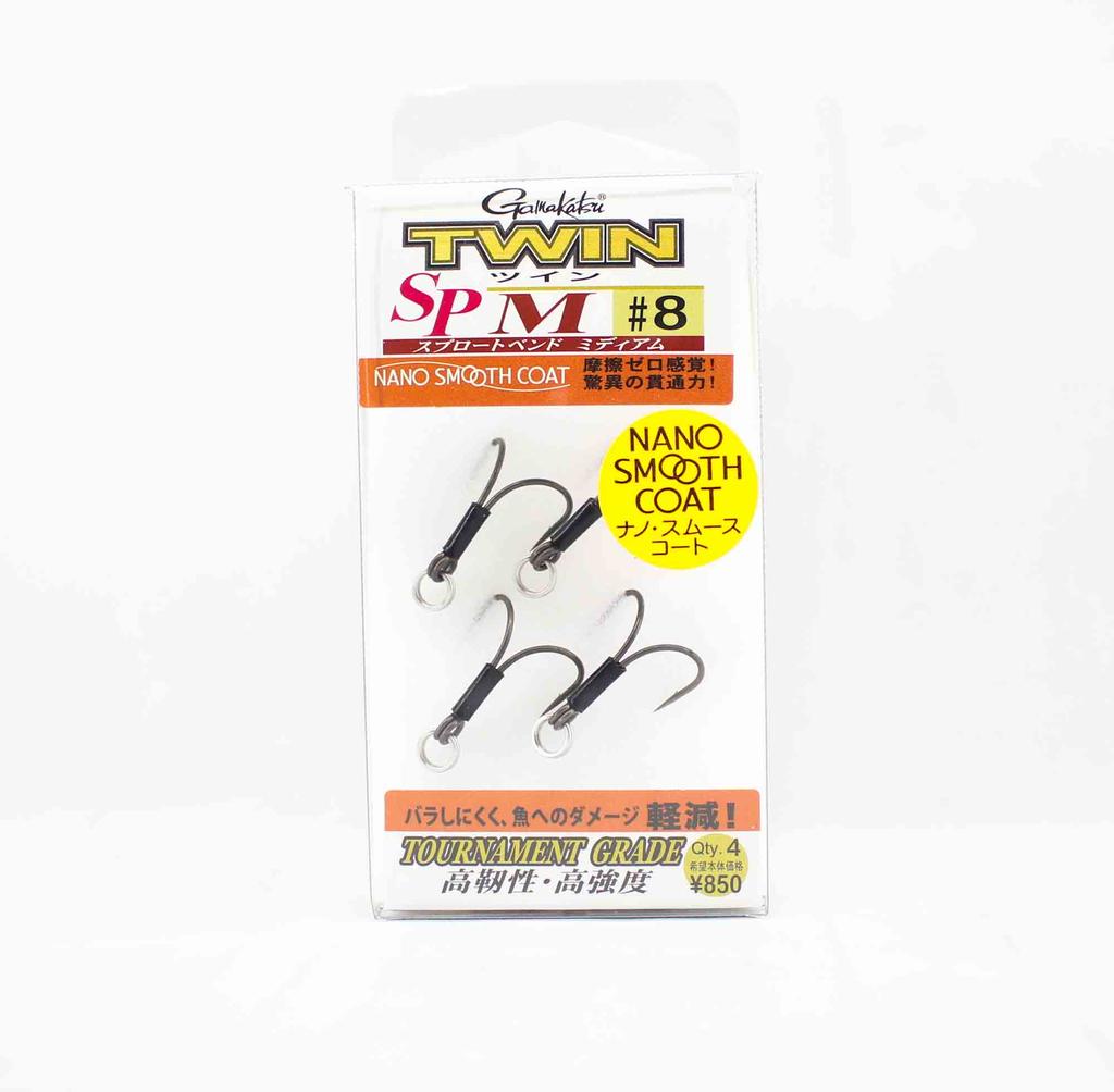 Gamakatsu 68640 Double Hook SP M Nano Coat Size 8 ,4 Per pack (5241)